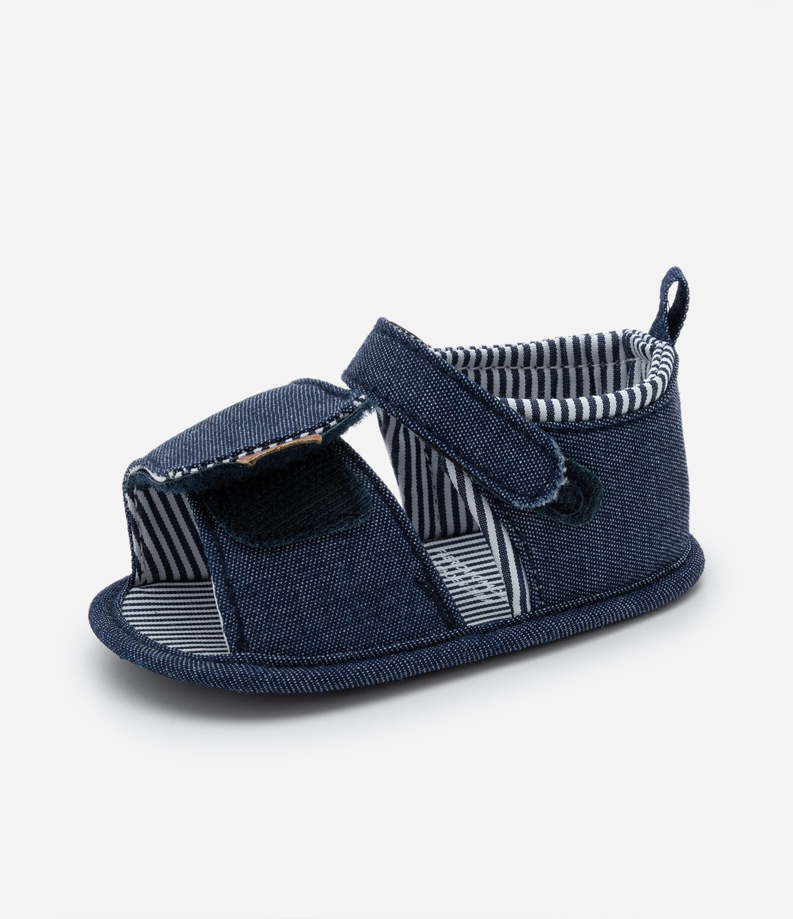 Sandália Infantil Jeans com Velcro - Tam 0 a 18 meses Azul 4