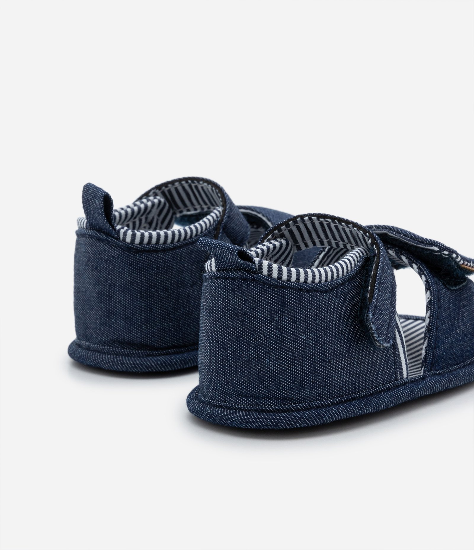 Sandália Infantil Jeans com Velcro - Tam 0 a 18 meses Azul 5