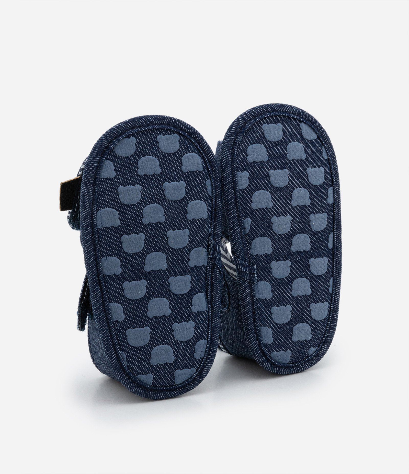 Sandália Infantil Jeans com Velcro - Tam 0 a 18 meses Azul 6