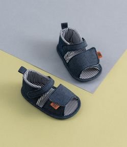 Sandália Infantil Jeans com Velcro - Tam 0 a 18 meses