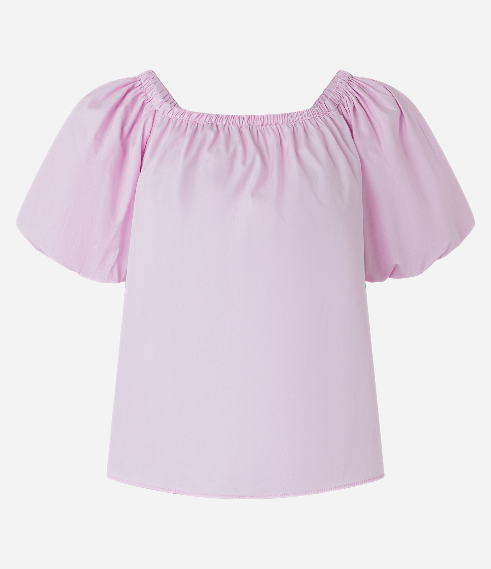Blusa em Tricoline com Decote Ombro e Ombro e Manga Balonê Rosa 5