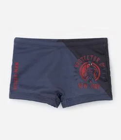 Sunga Boxer Infantil em Microfibra Estampa Homem Aranha - Tam 2 a 10 anos