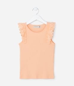 Regata Nadador Infantil em Ribana com Broderie - Tam 5 A 14 Anos