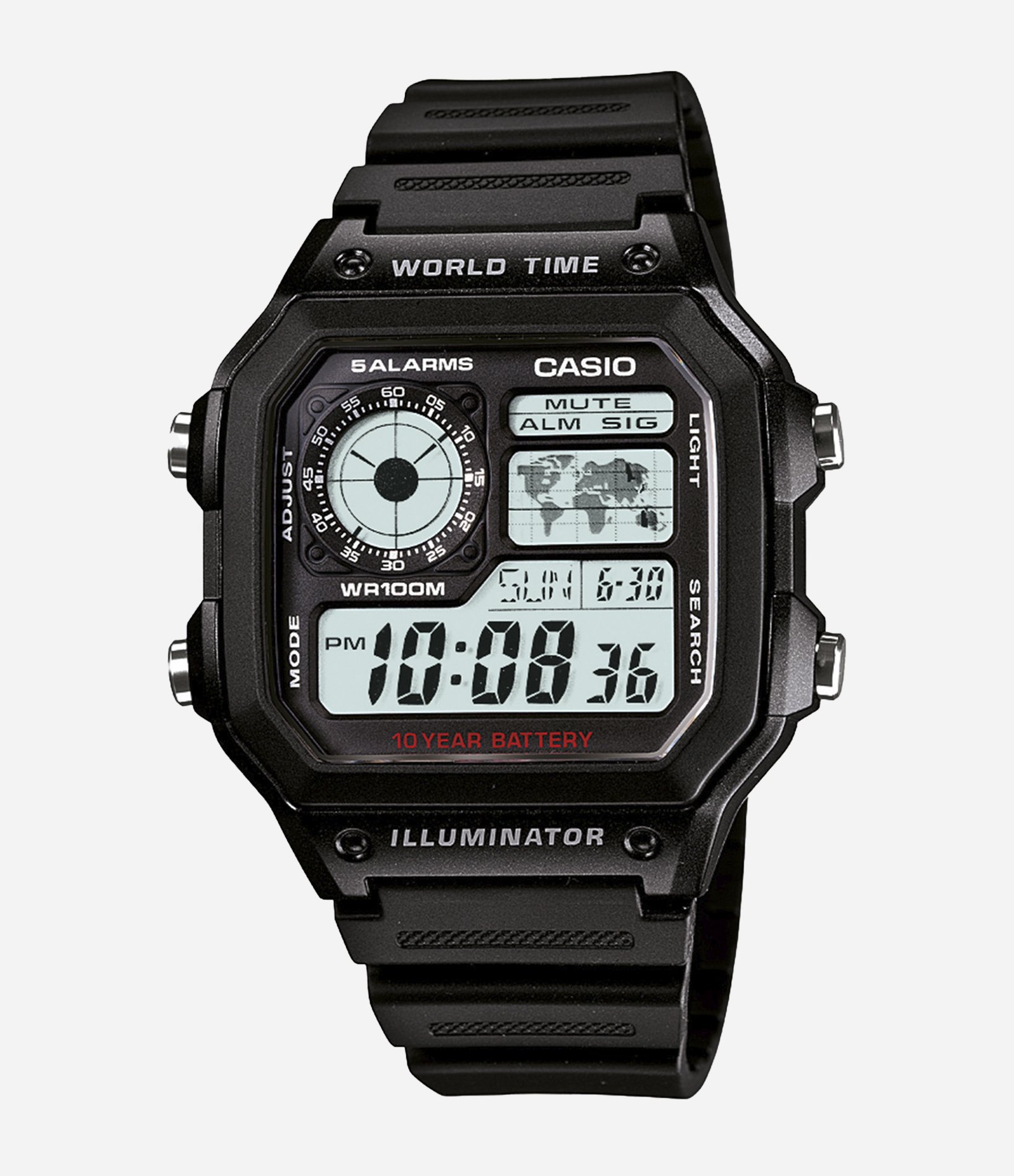 Relógio Casio Masculino Digital  AE1200WH1AVDF Preto 1