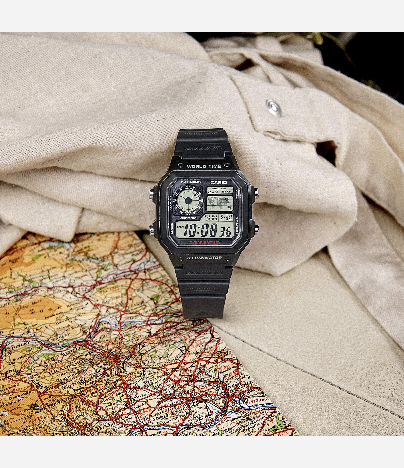 Relógio Casio Masculino Digital  AE1200WH1AVDF Preto 2