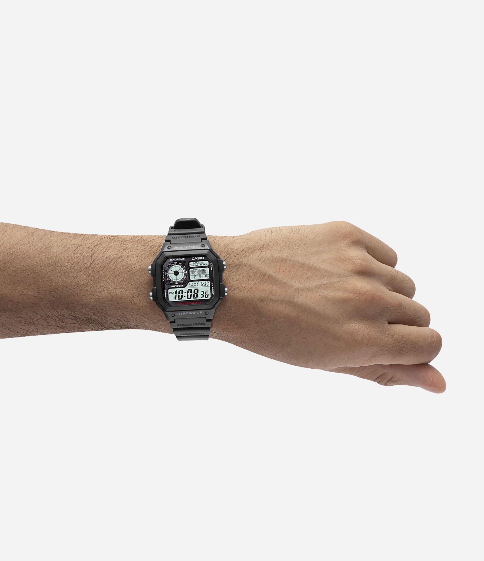 Relógio Casio Masculino Digital  AE1200WH1AVDF Preto 4