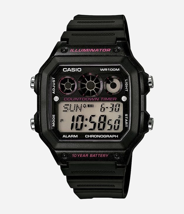 Relógio Casio Masculino Digital  Preto 1