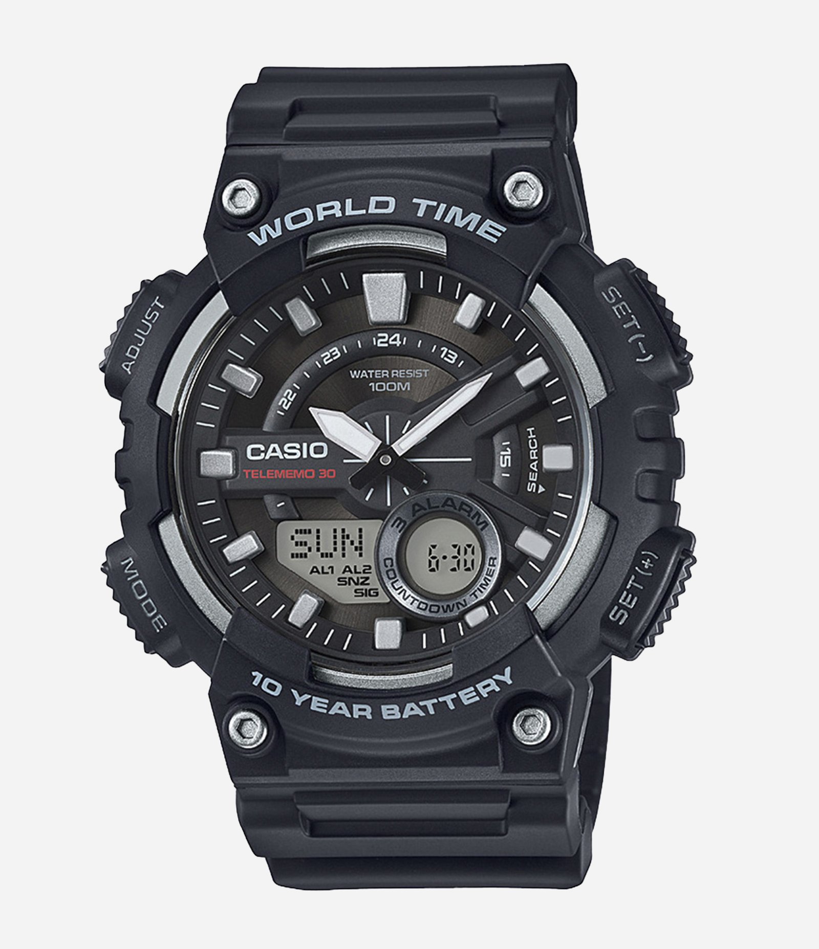 Relógio Casio Masculino Anadigi  Preto 1