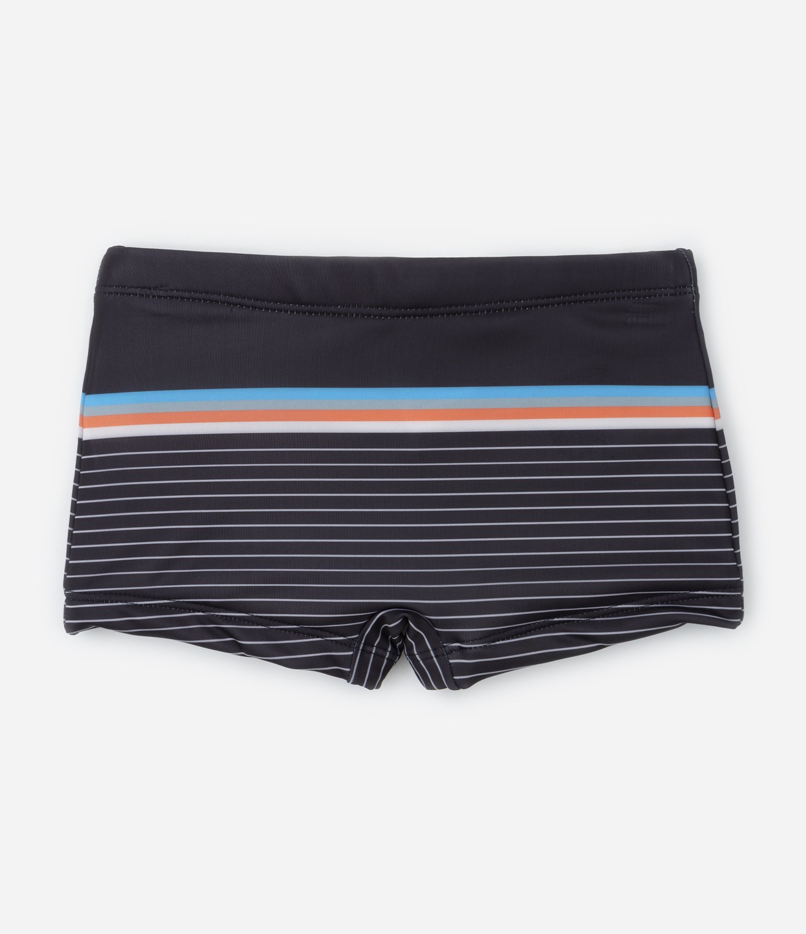 Sunga Boxer Infantil com Estampa de Listras e Proteção UV - Tam 5 a 14 Anos Preto 1