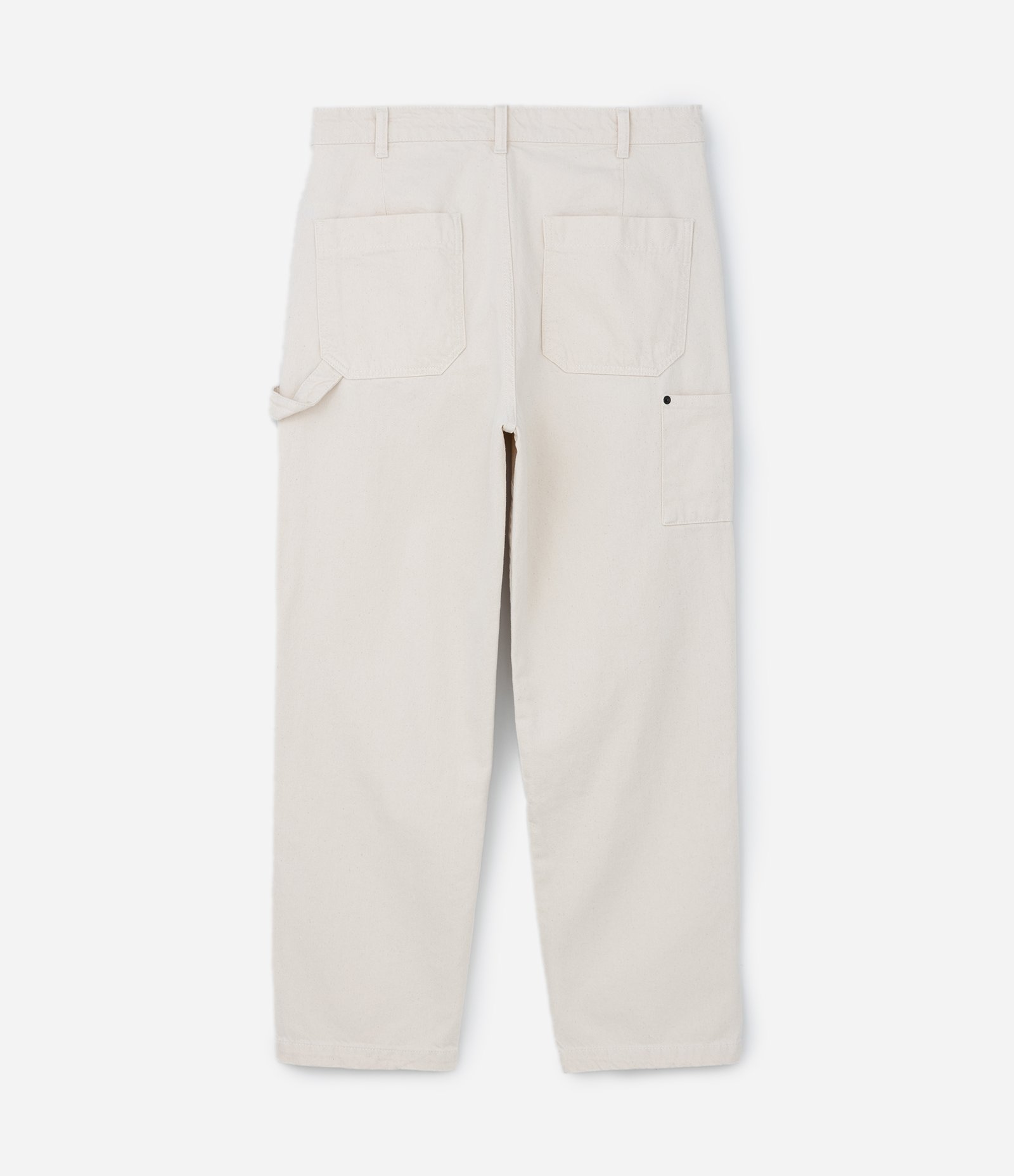Calça Sarja com Bolsos e Carpenter Lateral Branco 6