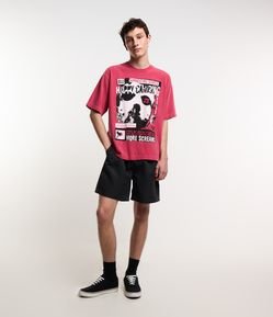 Bermuda com Lavagem Estonada e Cós Elástico