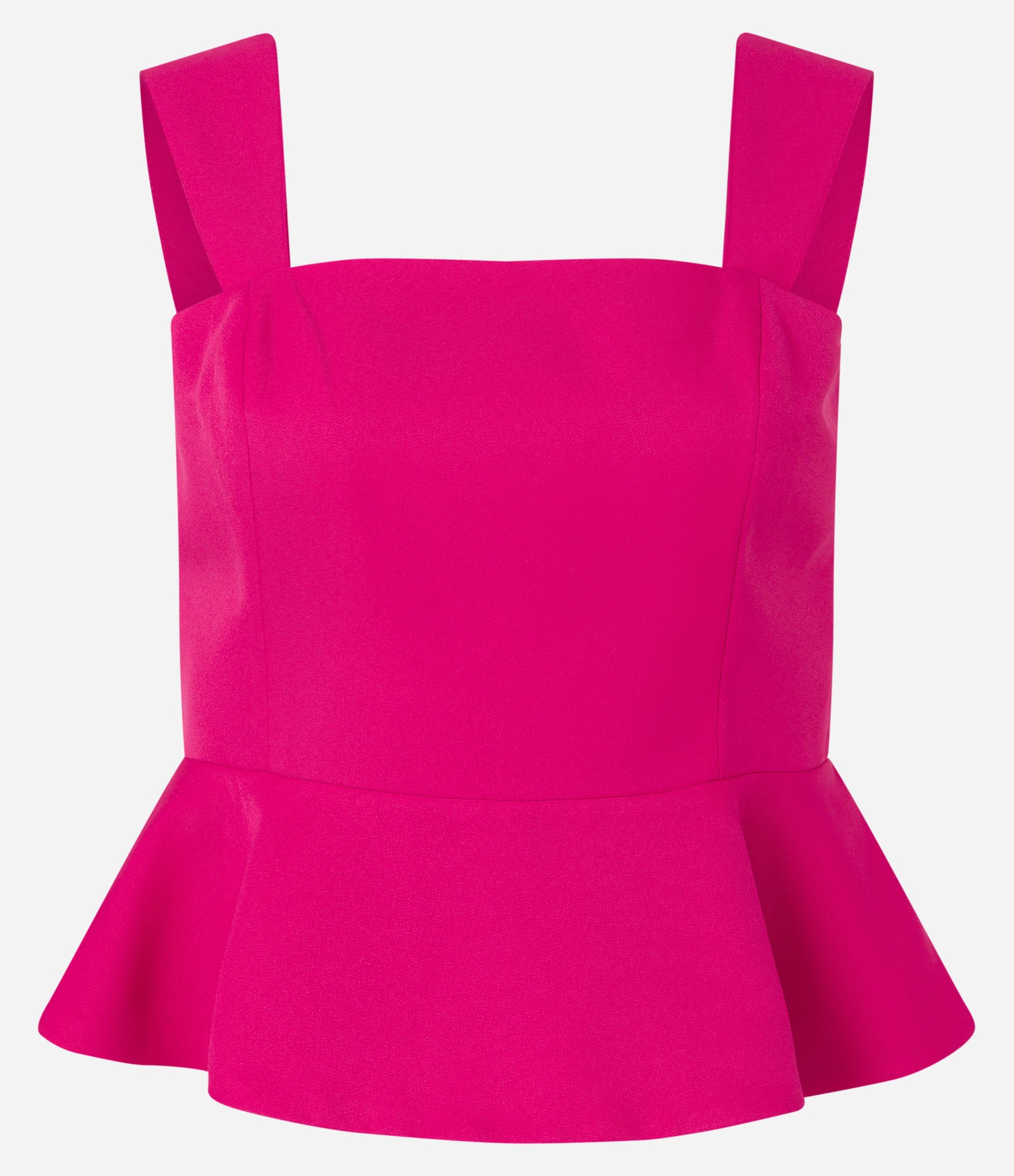 Blusa sem Manga em Crepe com Peplum na Barra e Fechamento em Zíper Rosa 5