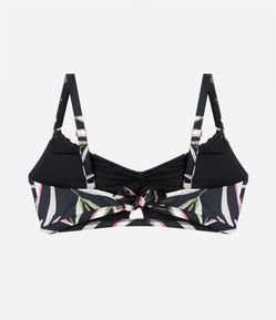 Biquíni Top Reto com Estampa de Folhagem Curve & Plus Size