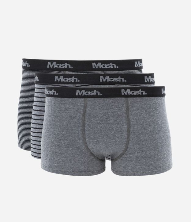 Kit 03 Cuecas Boxer em Algodão com Cós Elástico