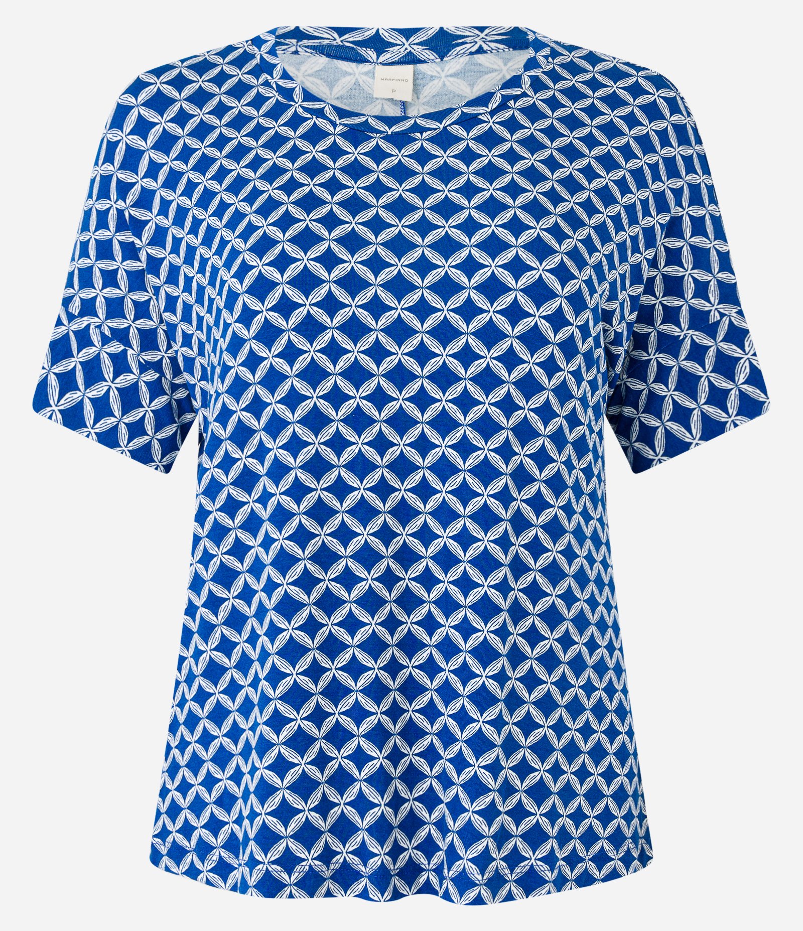 Blusa em Viscose com Estampa Abstrata Azul 5