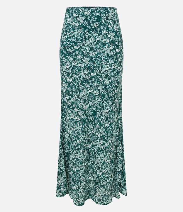 Saia Curta em Viscose Floral Liberty com Babado