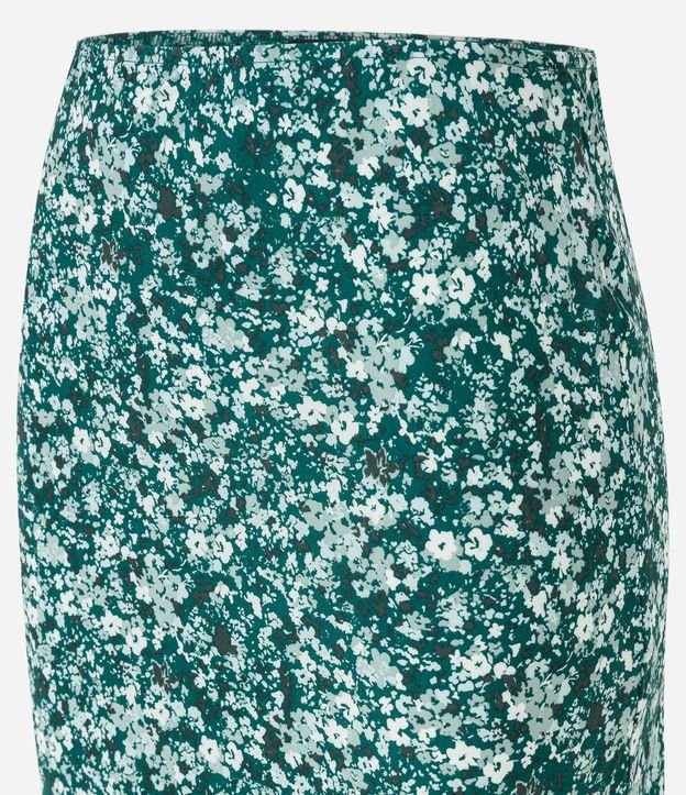 Saia Curta em Viscose Floral Liberty com Babado