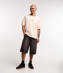 Bermuda Jorts Baggy em Jeans com Bolso Faca