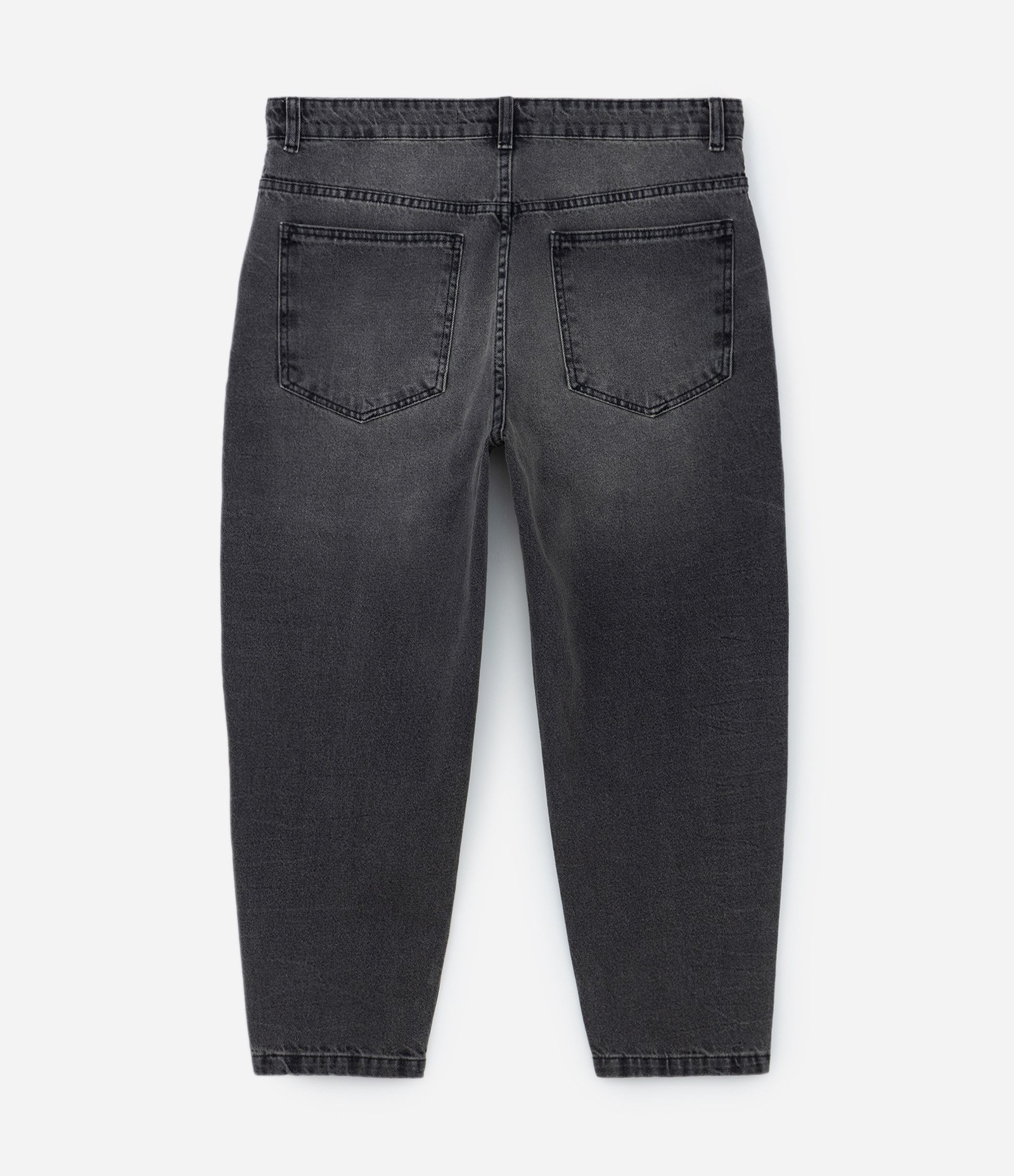 Calça Balloon em Jeans com Bolsos e Zíperes Frontais Preto 6