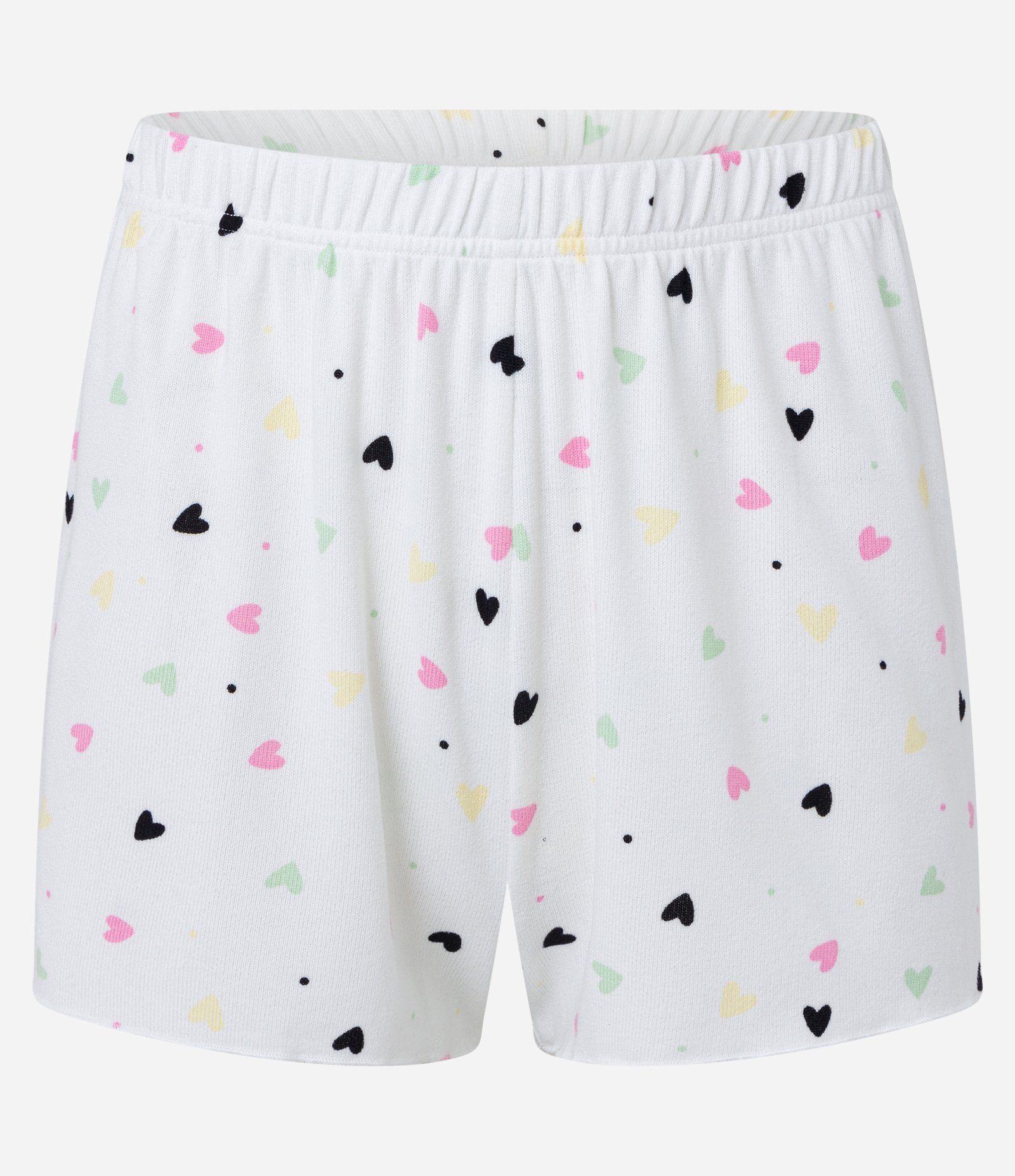 Pijama Short Doll com Lacinho no Decote e Estampa Mini Corações Off White 6