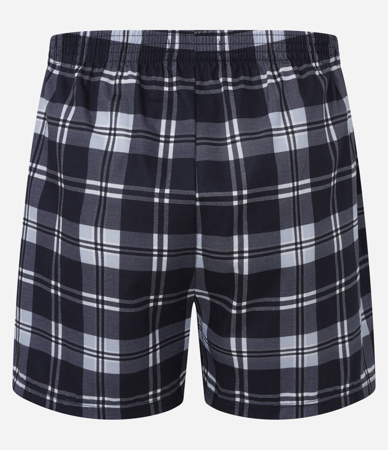 Cueca Samba Canção em Tricoline com Estampa Xadrez Fio Tinto Azul/ Branco 6