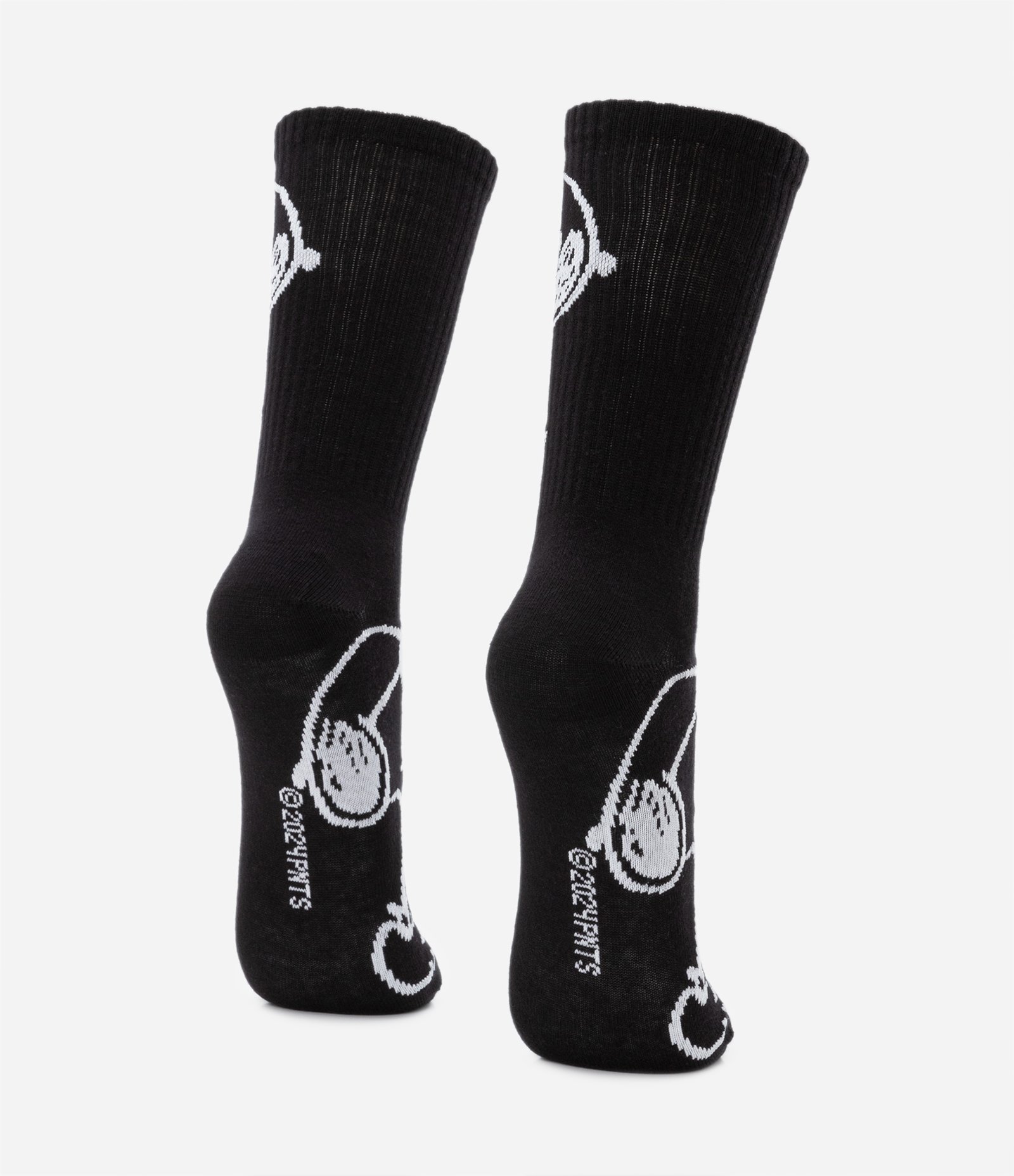 Meia Cano Alto em Algodão Estampa Snoopy Preto 3