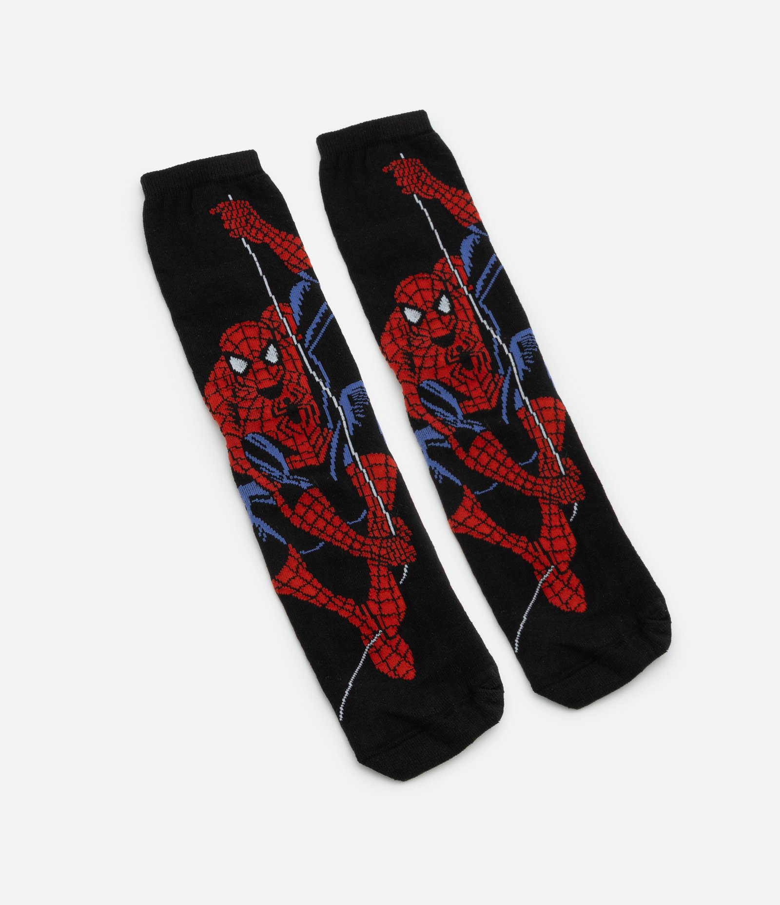 Meia Cano Alto em Algodão Estampa Homem Aranha Preto 4