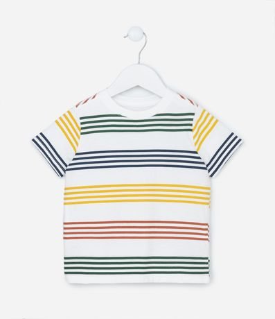 Camiseta Infantil com Estampa Listradinha - Tam 1 a 5 anos Menor preço em Camiseta Infantil com Estampa Listradinha - Tam 1 a 5 anos