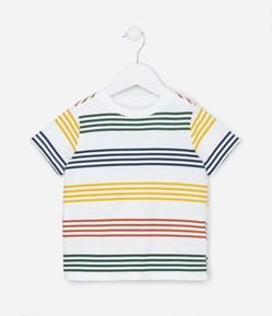 Camiseta Infantil com Estampa Listradinha - Tam 1 a 5  anos