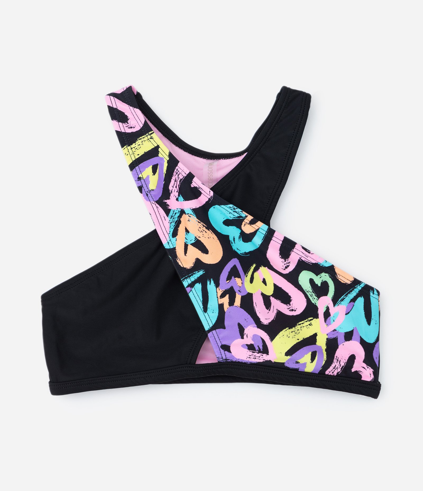 Biquíni Infantil Transpassado com Estampa Corações - Tam 5 a 14 Anos Multicores 3