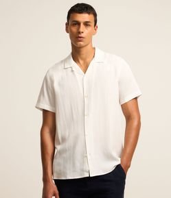 Camisa em Liocel com Manga Curta