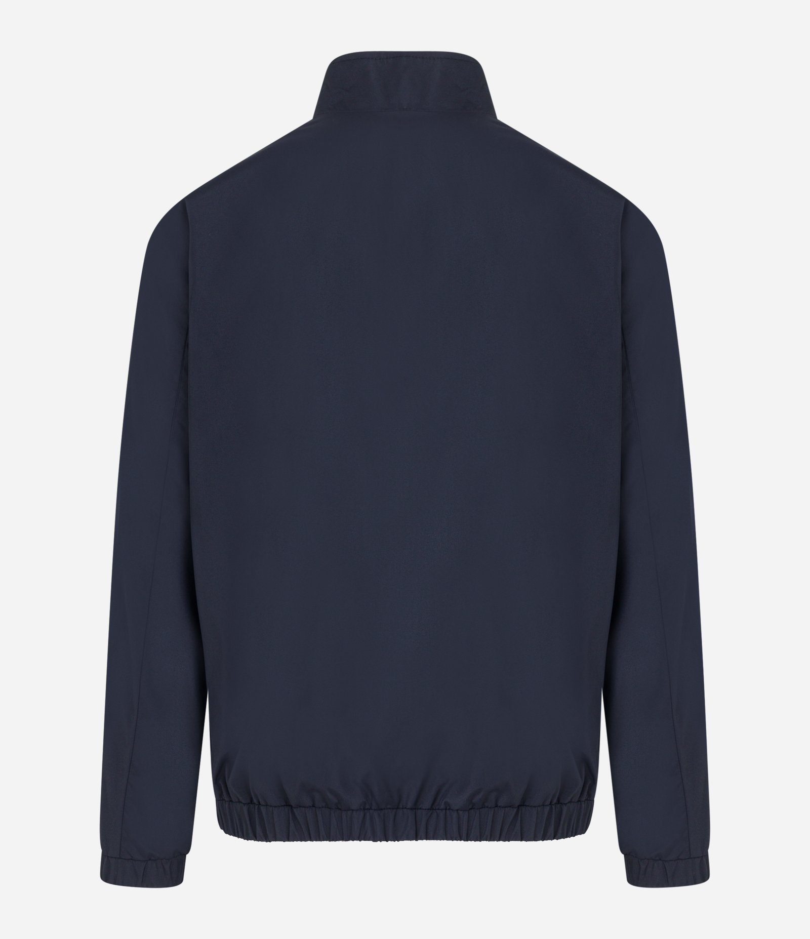 Jaqueta Bomber em Microfibra com Gola Alta Preto 2