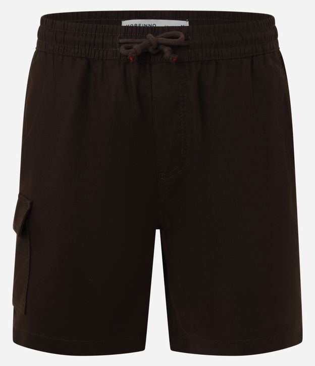 Bermuda Reto em Linho com Bolso Cargo Lateral