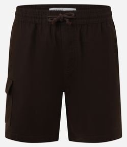 Bermuda Reta em Linho com Bolso Cargo Lateral