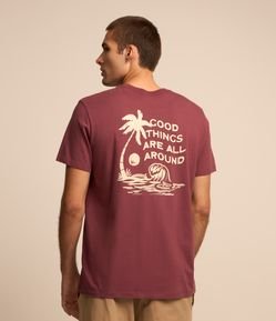 Camiseta Comfort em Malhão com Estampa Lettering