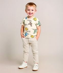 Camiseta Infantil com Estampa de Dinossauros - Tam 1 a 5 anos