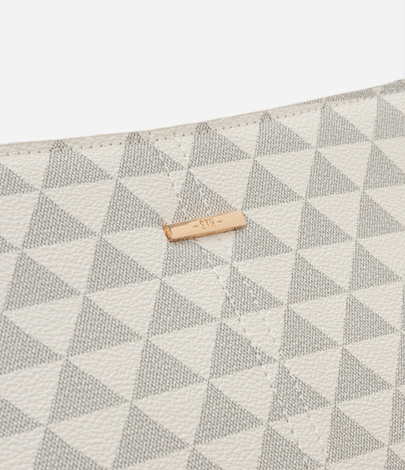 Bolsa Transversal Média com Estampa de Triângulo Off White 5
