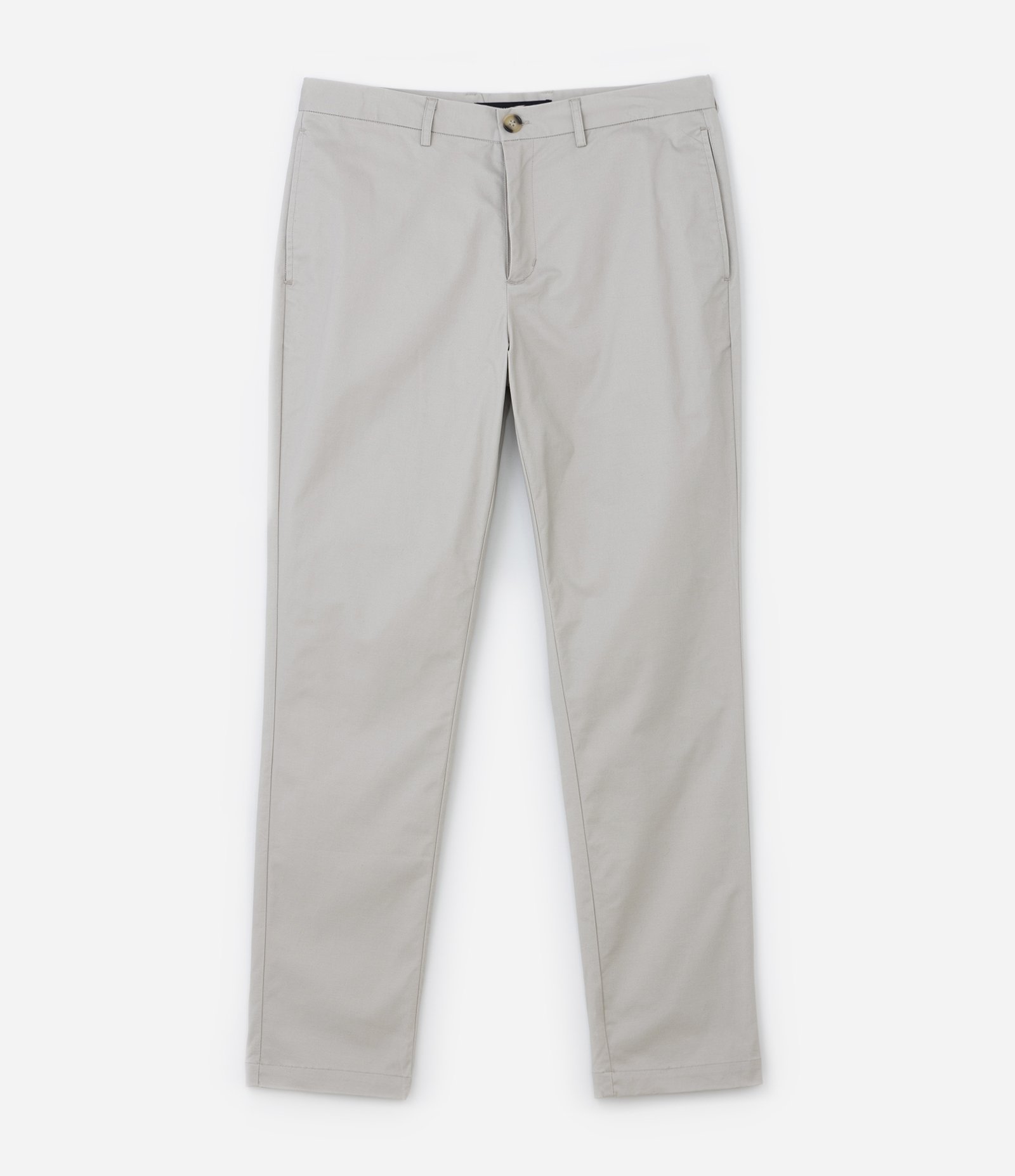 Calça em Algodão Acetinada com Cós Passante Cinza 5