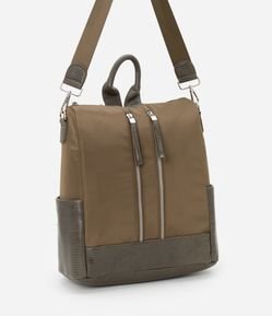 Bolsa Mochila Grande com Alças Gorgurão e Bolsos Frontais