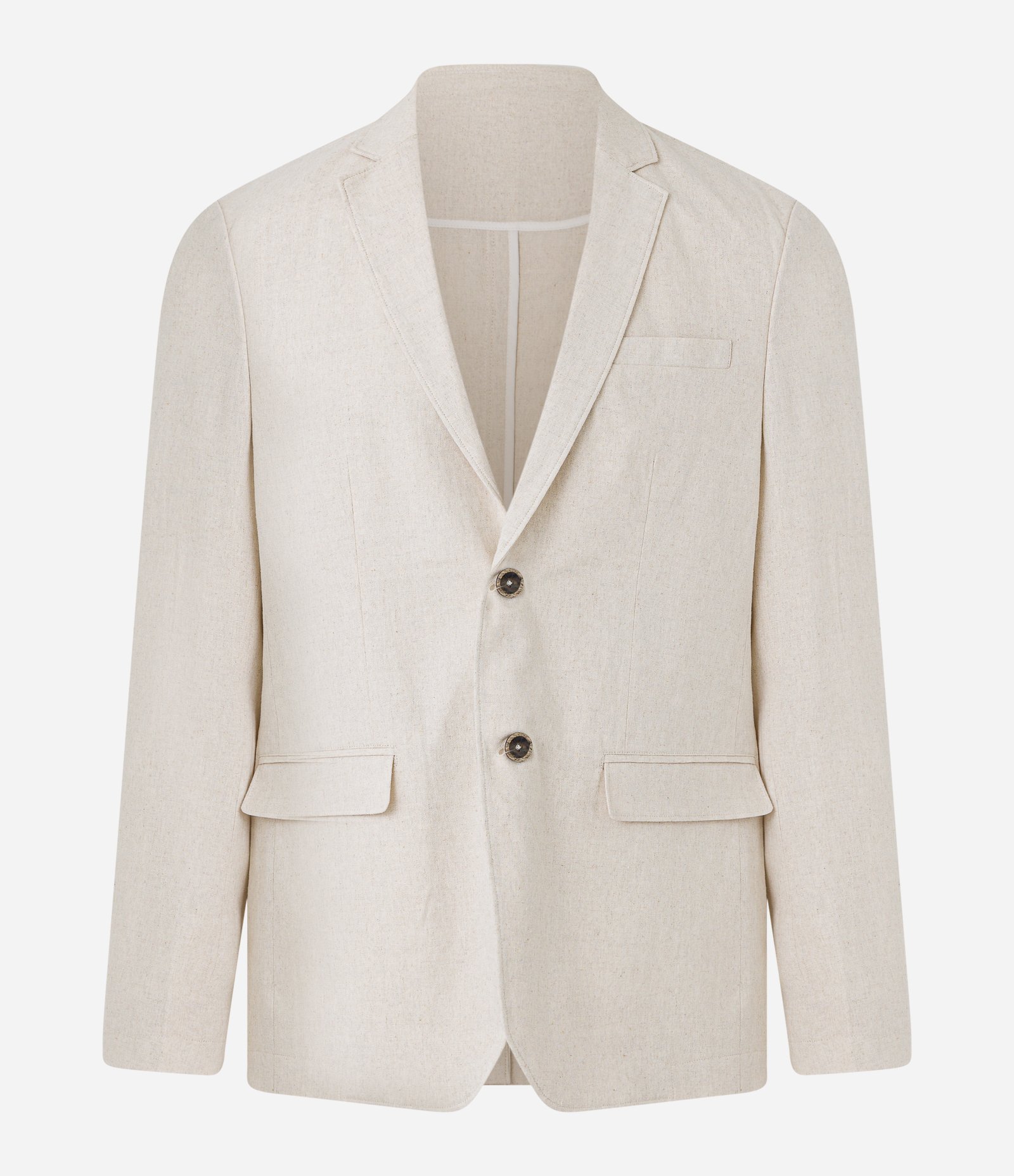 Blazer em Linho e Viscose Easy Care com Meio Forro Bege 7