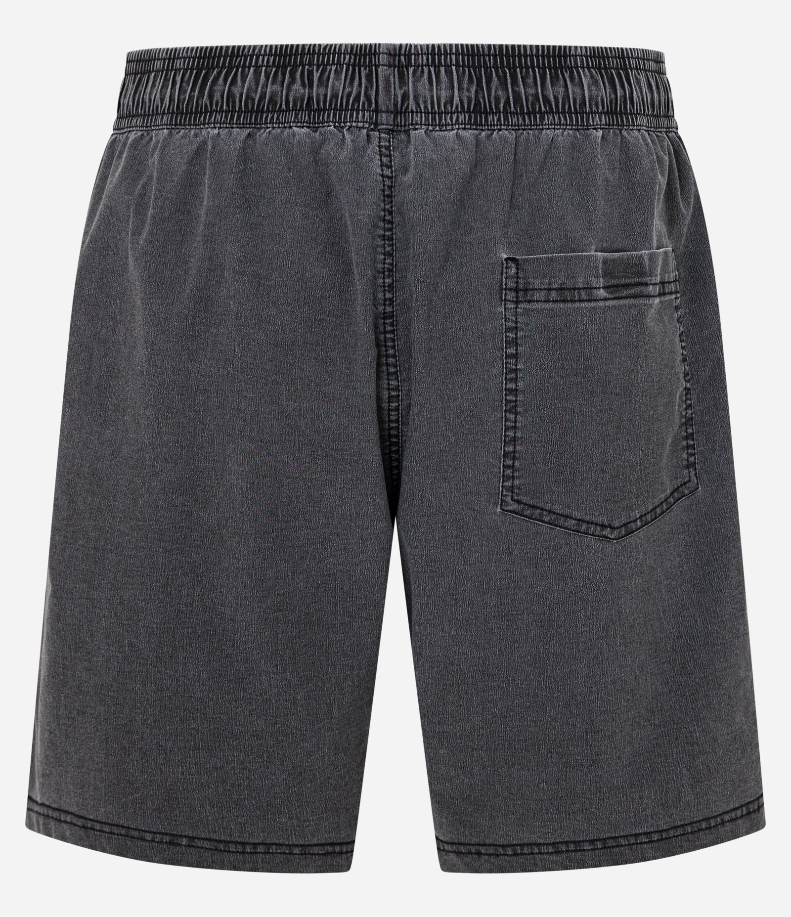 Bermuda em Microfibra Textura Lavada e Cós Elástico Preto 6