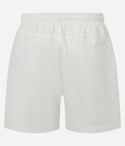 Bermuda em Algodão com Linho e Cós Elástico