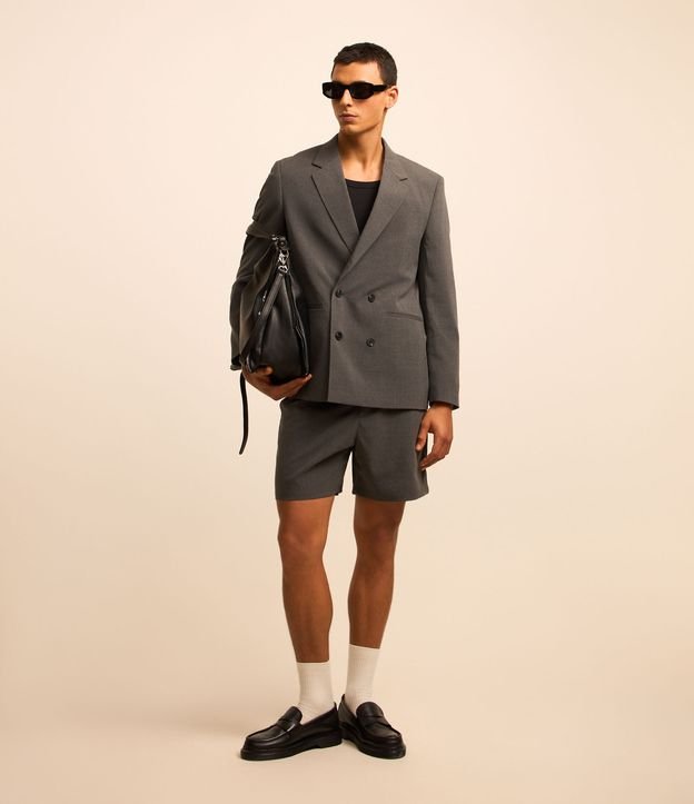 Blazer Boxy Alfaiataria com Abotoamento Duplo