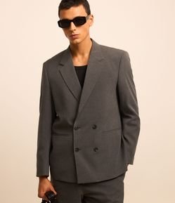 Blazer Boxy Alfaiataria com Abotoamento Duplo