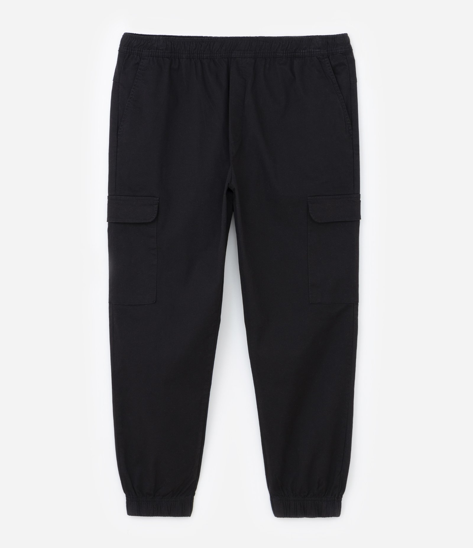Calça Jogger em Sarja com Bolsos Cargo Azul Marinho 5