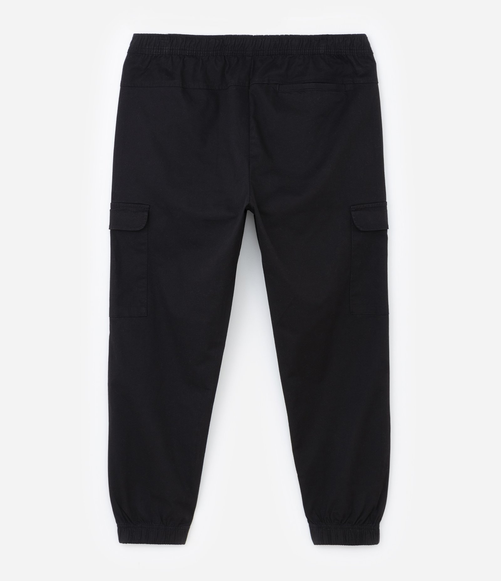 Calça Jogger em Sarja com Bolsos Cargo Azul Marinho 6