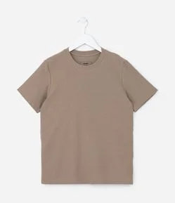 Camiseta Comfort Infantil Texturizada em Malha Flamê - Tam 5 a 14 anos