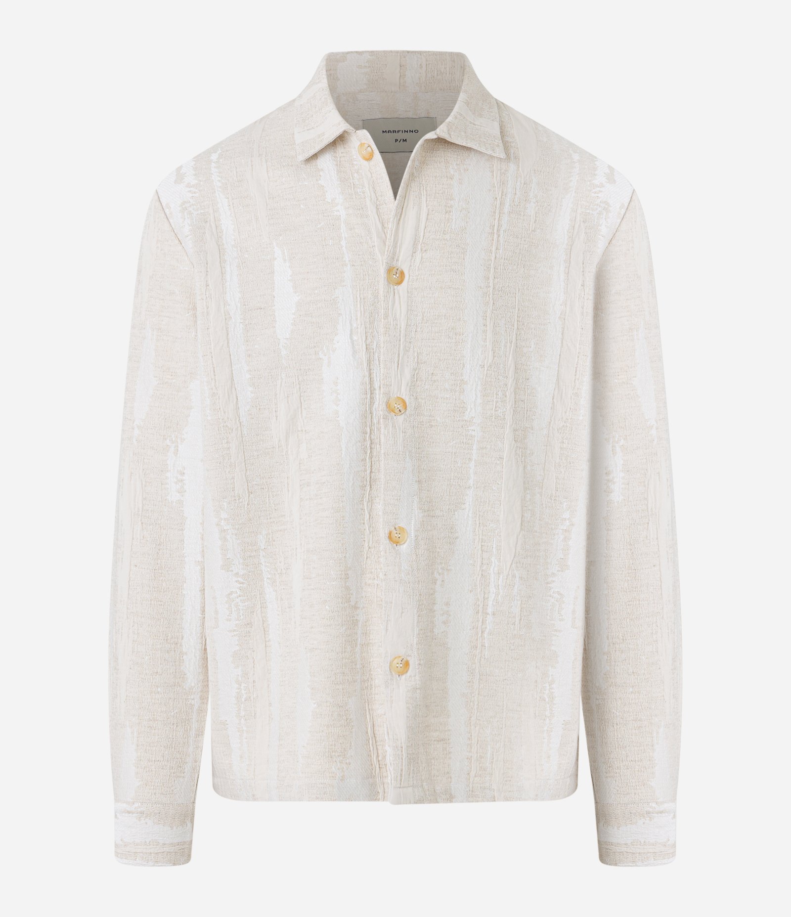 Jaqueta em Sarja com Textura Jacquard Bege 6