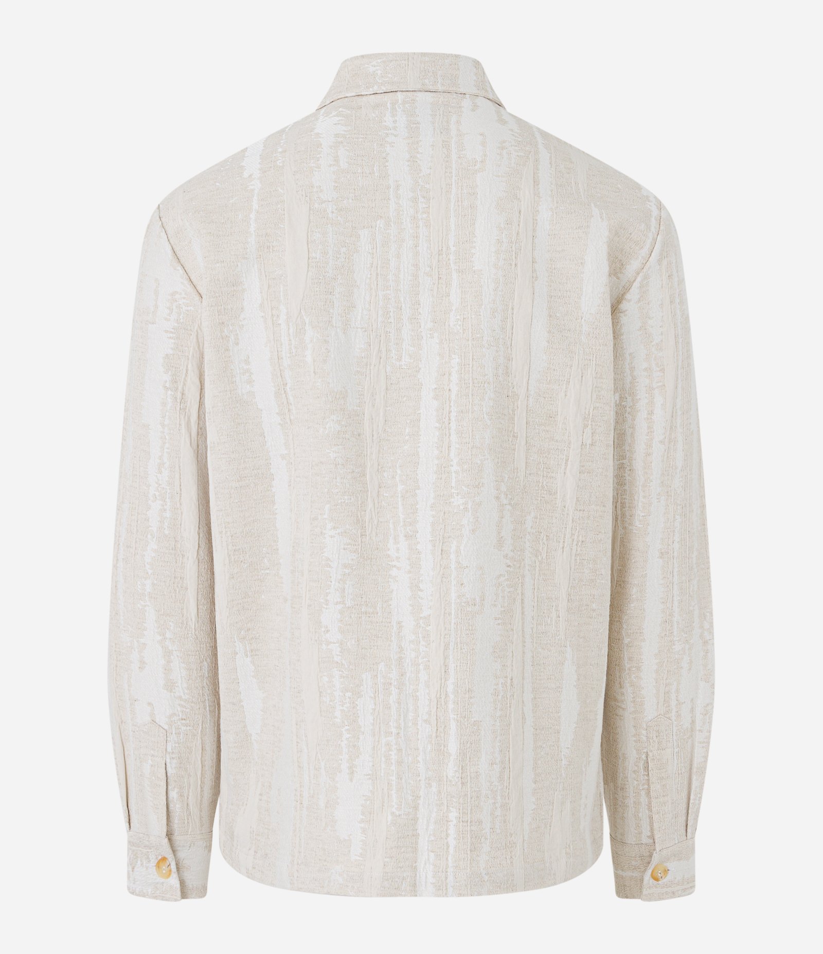 Jaqueta em Sarja com Textura Jacquard Bege 8