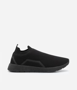 Tênis Knit Esportivo Cano Baixo Running com Textura